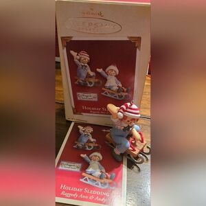 Hallmark 2005 HOLIDAY Raggedy Ann & Andy 2 Ornament Set , But Boy Ornament Only